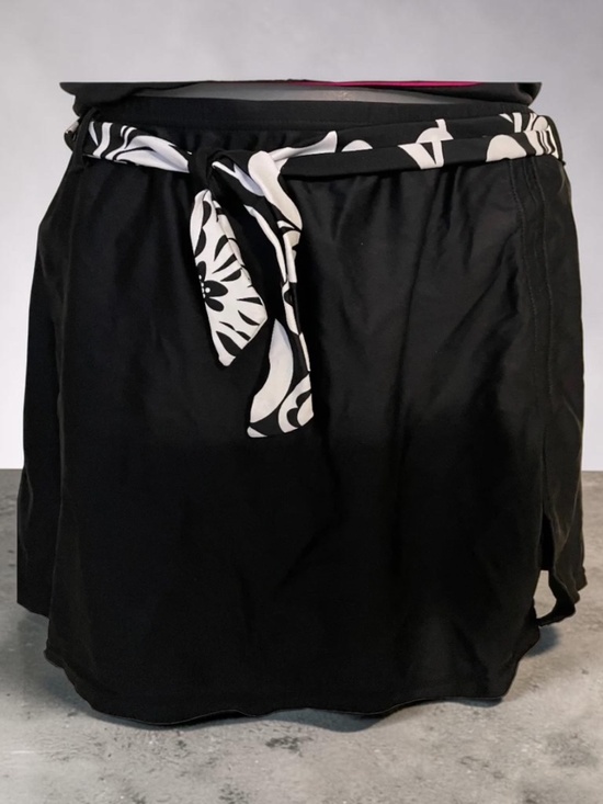 Ocean Dreams Other - Ocean Dreams Black Swim Skirt Cover-Up Removable Tie Sash, Size 12